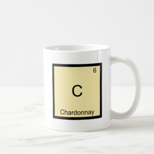Taza De Café C - Camiseta de Chardonnay con símbolo de elemento