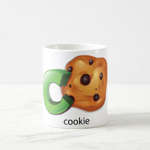 Taza De Café C es para Cookie Alphabet Letter Chocolate Chip