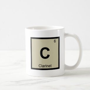Taza De Café C - Música de Clarinete Símbolo de la Tabla Periód