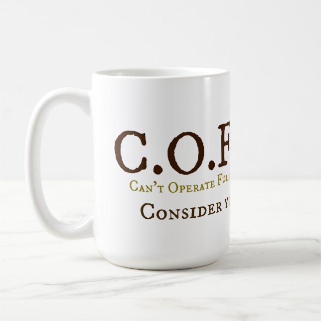 TAZA DE CAFÉ C.O.F.F.E.E. (Izquierda)