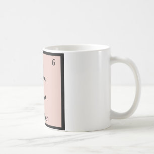 Taza De Café C - Símbolo de tabla periódica de química de la ca