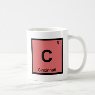 Taza De Café C - Tabla periódica de la química de Cincinnati
