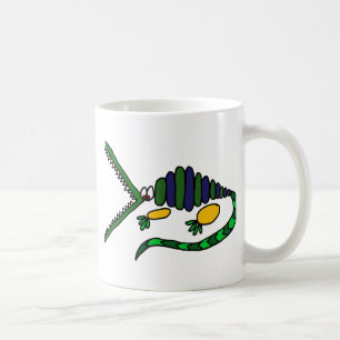 Taza De Café CA arte enrrollado del cocodrilo