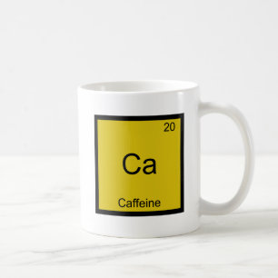 Taza De Café Ca - Caffeine Divertido Símbolo De Elemento Quím
