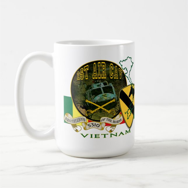 Taza De Café Caballería Div (aire Cav) de Vietnam-1st (Izquierda)