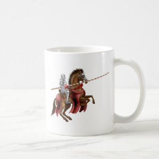 Taza De Café Caballero con la lanza en caballo