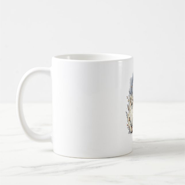 Taza De Café Caballero Luna Mapache Halloween (Izquierda)