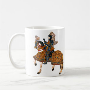 Taza De Café Caballero medieval en Armor a caballo