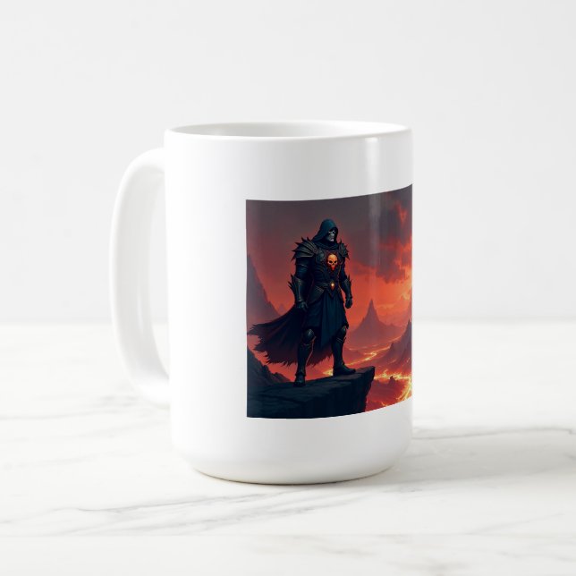 Taza De Café Caballero Oscuro de la Llama (Anverso izquierdo)
