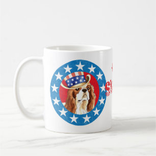 Taza De Café Caballero Patriótico Rey Charles Spaniel