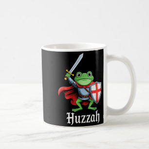 Taza De Café Caballero Rana Hurra Cita Divertida Espada Meme Me