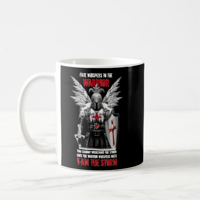 Taza De Café Caballero Templario Susurra Al Cristo Guerrero (Izquierda)