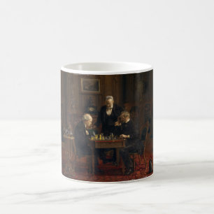 Taza De Café Caballeros jugando al ajedrez (Thomas Eakins)