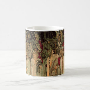 Taza De Café Caballeros medievales de la Mesa Redonda