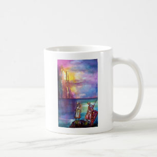 Taza De Café Caballeros medievales de PENDRAGON,Atardecer en el