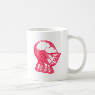Taza De Café Caballeros medievales del casco de la armadura del