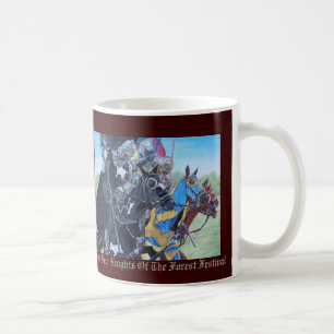 Taza De Café caballeros medievales históricos deambulando a ca