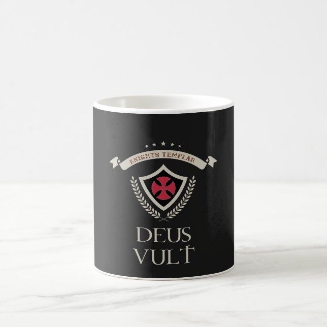Taza De Café Caballeros Templarios DEUS VULT Personalizado medi (Centro)