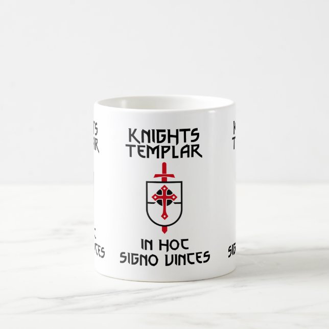 Taza De Café Caballeros Templarios MOTTO Historia Medieval Insi (Centro)