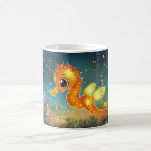Taza De Café Caballito de mar, pequeño pez marino, familia Syng