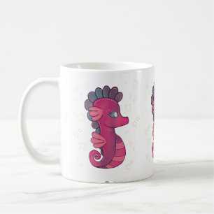 Taza De Café Caballito de mar punky   Caballito de mar rosa lin