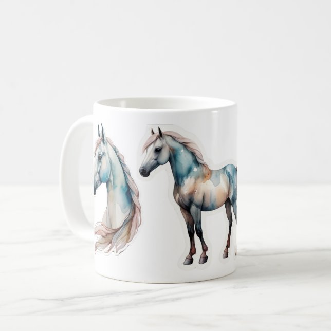Taza De Café Caballo acuático elegante (Anverso izquierdo)