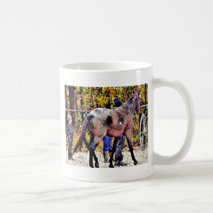 Taza De Café Caballo Amish de 8 bits