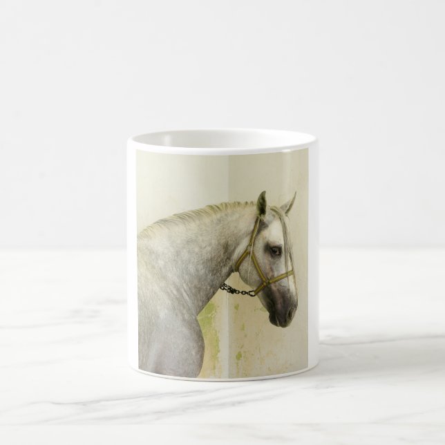 Taza De Café Caballo andaluz gris de manzana (Centro)
