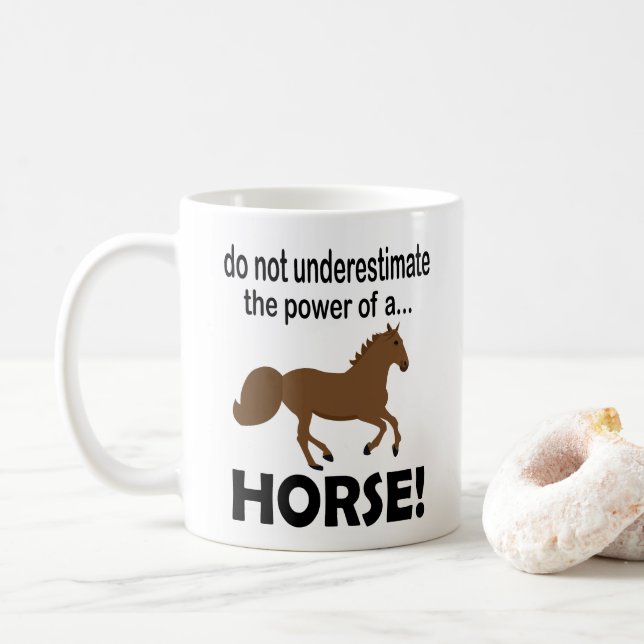 Taza De Café Caballo Animal Divertido  (Con donut)