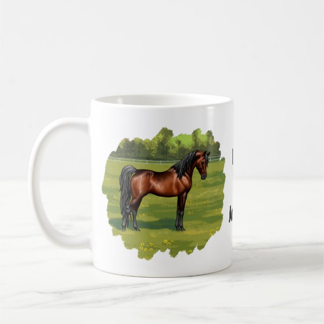 Taza De Café Caballo árabe egipcio de Dark Bay (Izquierda)