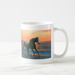 Taza De Café Caballo árabe negro Mug