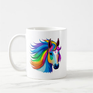 Taza De Café Caballo arco iris