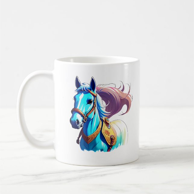 Taza De Café Caballo azul (Izquierda)