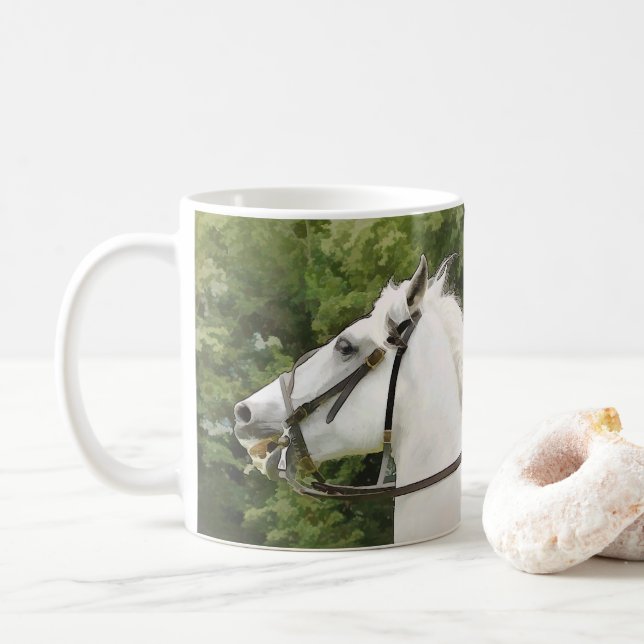 TAZA DE CAFÉ CABALLO BLANCO (Con donut)