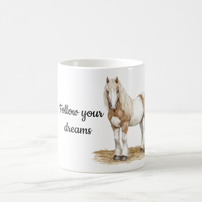 Taza De Café Caballo blanco marrón (Centro)