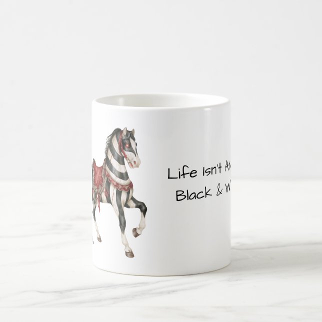 Taza De Café Caballo Blanco Rojo Negro (Centro)