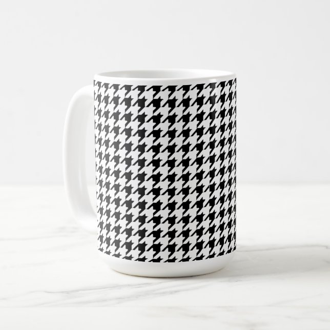 Taza De Café Caballo blanco y negro (Anverso izquierdo)