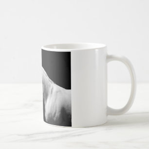 Taza De Café Caballo blanco y negro