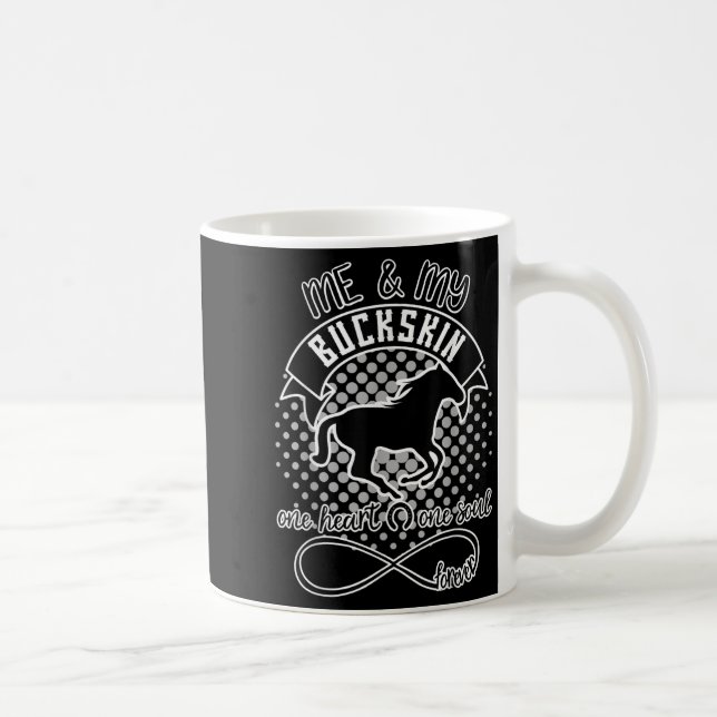 Taza De Café Caballo Buckskin - Hermosa cita divertida para los (Derecha)