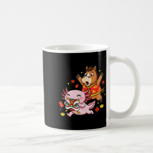 Taza De Café Caballo Chino Axolotl Divertido Feliz Para Hombres