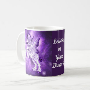 Taza De Café Caballo Clydesdale con alas de hada de fantasía