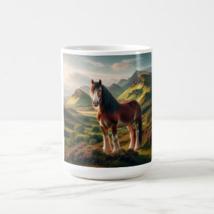 Taza De Café caballo Clydesdale de las tierras altas de Escocia
