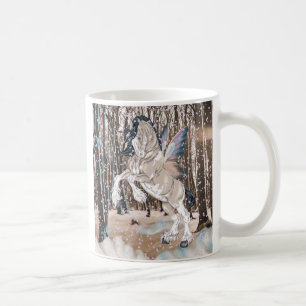 Taza De Café Caballo Clydesdale Hada Mágica Arte de Fantasía