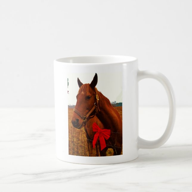 Taza De Café Caballo con arco rojo (Derecha)