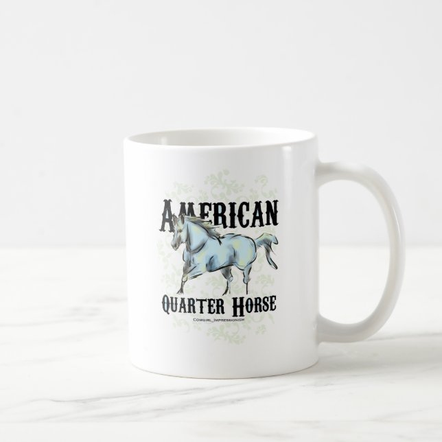 Taza De Café Caballo cuarto americano (Derecha)