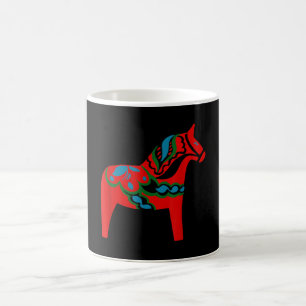 Taza De Café Caballo Dala Sueco Caballo Dalecarliano Rojo Sueci