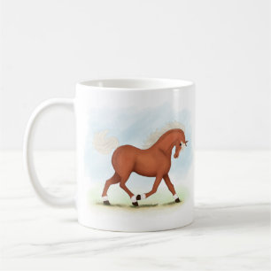Taza De Café Caballo de acedera con bribón y soca ecuestre