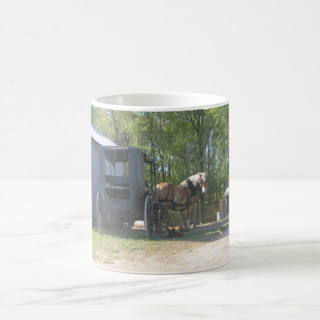 Taza De Café Caballo de Amish (Centro)