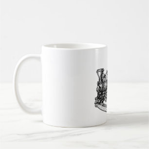 Taza De Café Caballo de Balanza Victoriano Grabado Guardería Vi
