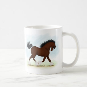 Taza De Café Caballo de Bay Clydesdale